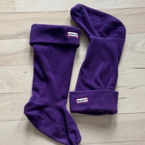 Hunter Purple Fleece Boot Liners M